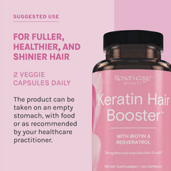 Reserveage Keratin detail highlighting Cynatine HNS Keratin for hair and nails