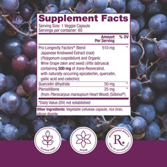 Reserveage Beauty resveratrol capsules close-up for easy daily wellness.