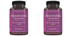 Reserveage Beauty resveratrol gummies bottle – vegan antioxidant support for daily wellness.
