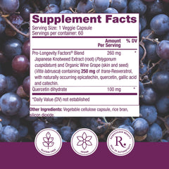 Reserveage Beauty Resveratrol capsules close-up showing vegan capsules for daily immune support