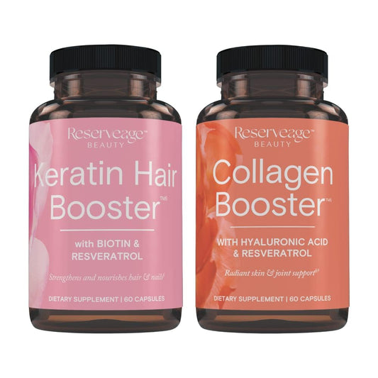 Reserveage Ultra Collagen Booster bottle highlights Dermaval for smoother skin.
