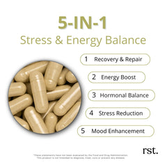 Reset Wellness Adjust+ label detail explains ingredients and GMP manufacturing quality.