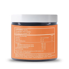 Reset Wellness Omega GLUTATHIONE+ dosage cap showing easy daily measurement.