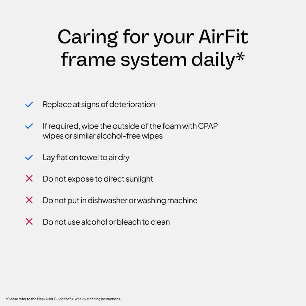 ResMed AirFit F30i frame compatibility with multiple CPAP parts and machines