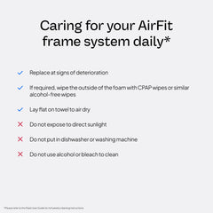 Note: headgear not included, replacement frame keeps CPAP setup simple.