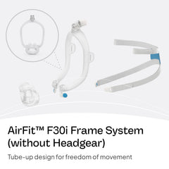 Frame system sold without headgear for flexible compatibility.