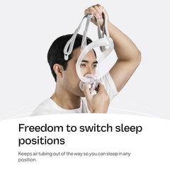 ResMed AirFit F30i under-nose cushion reduces bridge discomfort.