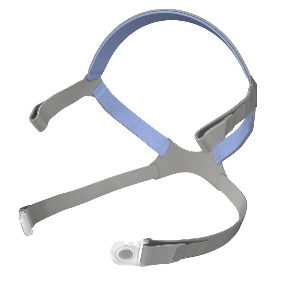 ResMed AirFit N10 headgear standard with four-point adjustment for secure seal and comfort.