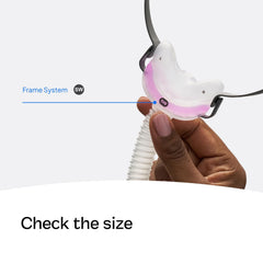 AirFit N30 frame short tube design reduces bulk for a cleaner CPAP setup.
