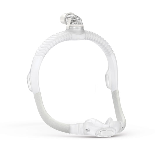 ResMed AirFit N30i frame with elbow and small wide cushion for a secure nightly fit.