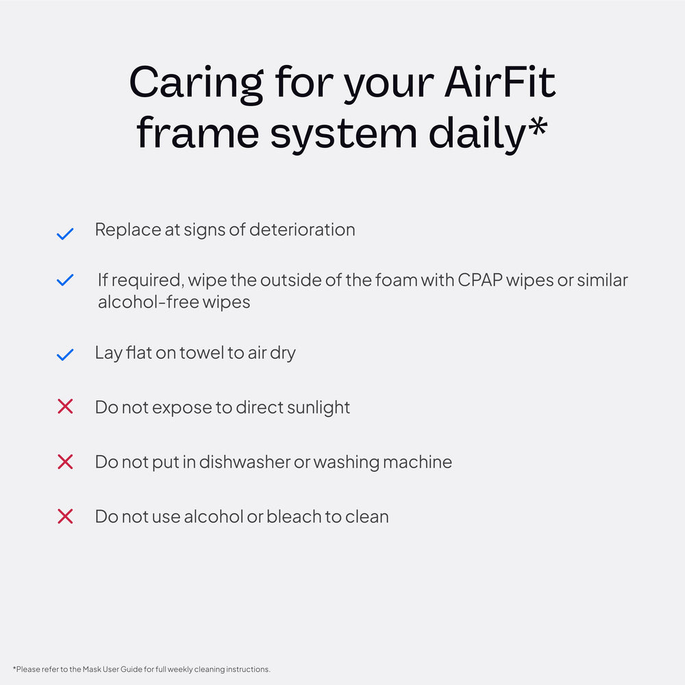 ResMed AirFit N30i top-of-head connection guides tubing away from the face.