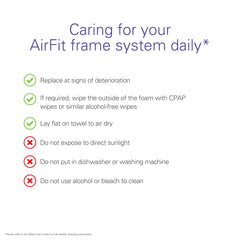 AirFit P10 frame system packaging and components on display