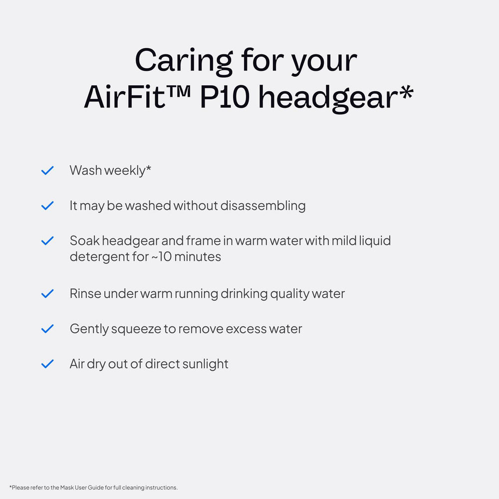 ResMed AirFit P10 nasal pillows cushion not included compatible with standard frames