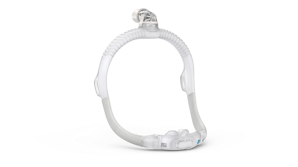ResMed AirFit P30i frame with top-head tube connection for greater mobility.