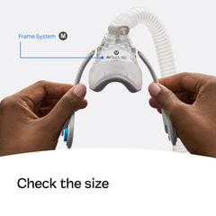 ResMed AirTouch N20 for Her quick-release elbow enables easy nightly movement.