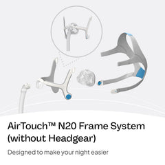 ResMed AirTouch N20 frame designed for secure fit
