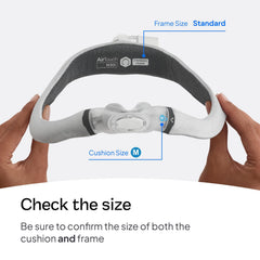 ResMed AirTouch N30i ComfiSoft nasal cushion delivers soft contact.