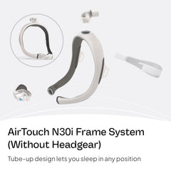 ResMed AirTouch N30i small frame fit adapts to varied facial shapes.