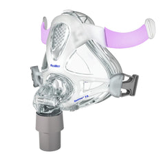 ResMed Quattro FX for Her replacement frame with medium cushion for secure, comfortable fit.
