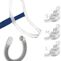 ResMed Swift FX headgear backstrap close-up shows soft fabric for comfort