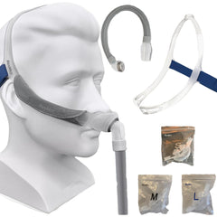 ResMed Swift FX headgear buckle top close-up demonstrates quick adjustments