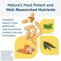 Researched Nutritionals Microbinate capsules poured, indicating convenient daily use