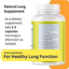 Close-up of the label on RespirActin Deep Lung Cleanse for easy reference