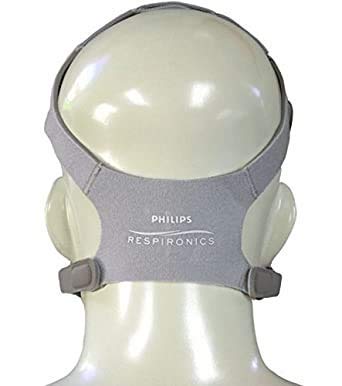 Respironics Wisp headgear large size front view, secure and comfortable fit.