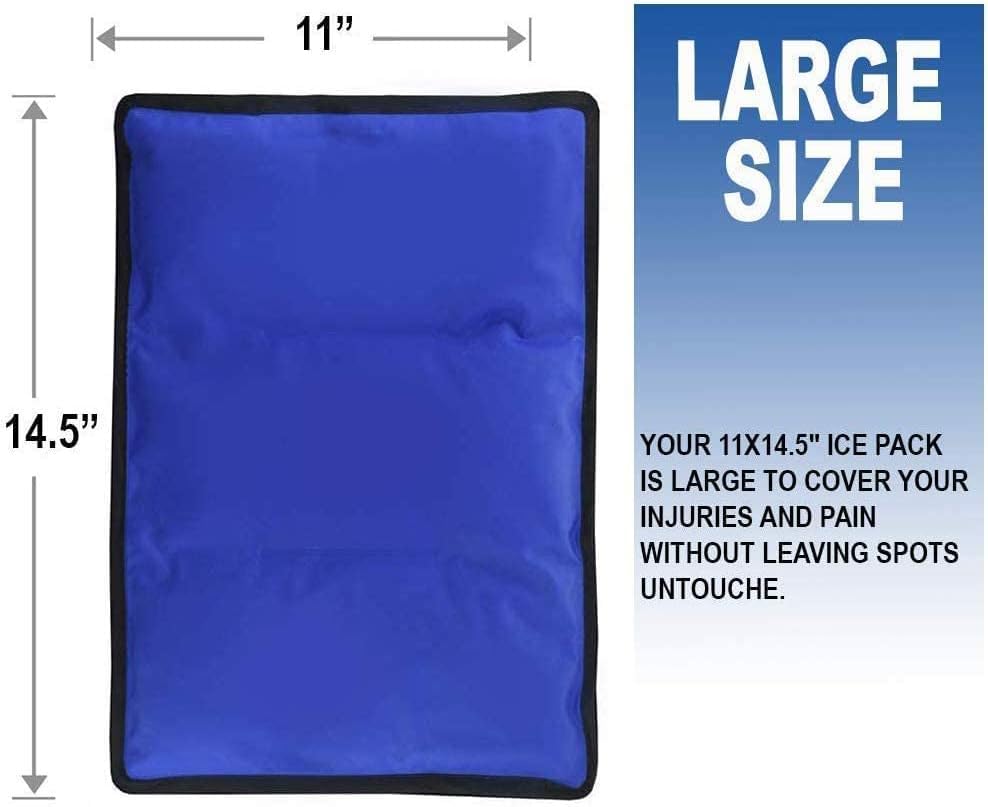 Resters Choice ice pack flexible when frozen adapts to tender areas for easy coverage.