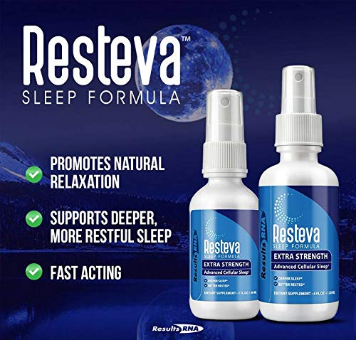 Results RNA Resteva sleep spray-dispense: fast-acting relaxation at bedtime.