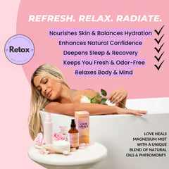 Retox Wellness Love Heals sore muscles after workouts.