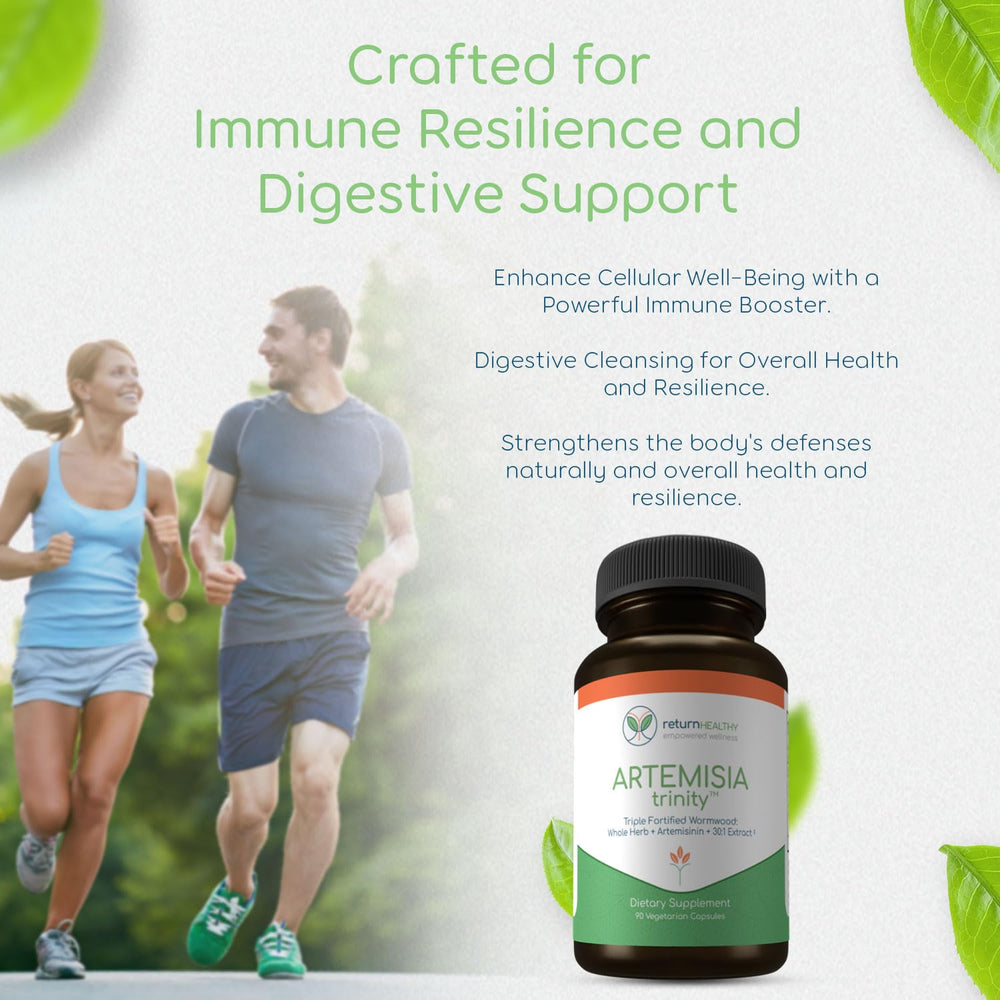 Return Healthy Artemisia Trinity eco-friendly packaging for mindful shoppers.