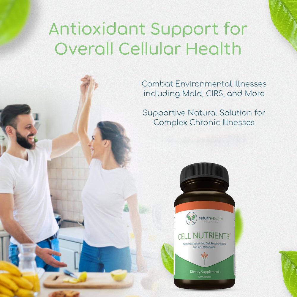 Return Healthy brand mission on packaging highlighting earth-derived supplements