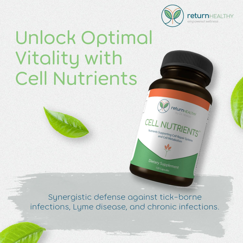 Return Healthy Cell Nutrients bottle back label with ingredients and directions