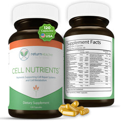 Return Healthy Cell Nutrients bottle front for cellular repair support
