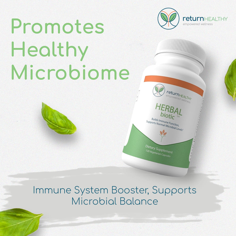 Return Healthy Herbal Biotic capsules ready for daily wellness routine