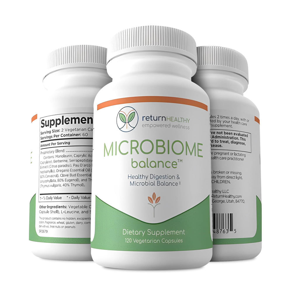 Return Healthy Microbiome Balance daily use scene illustrating regular digestive routine