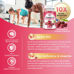 ReviNutra B12 Gummies label with ingredients information