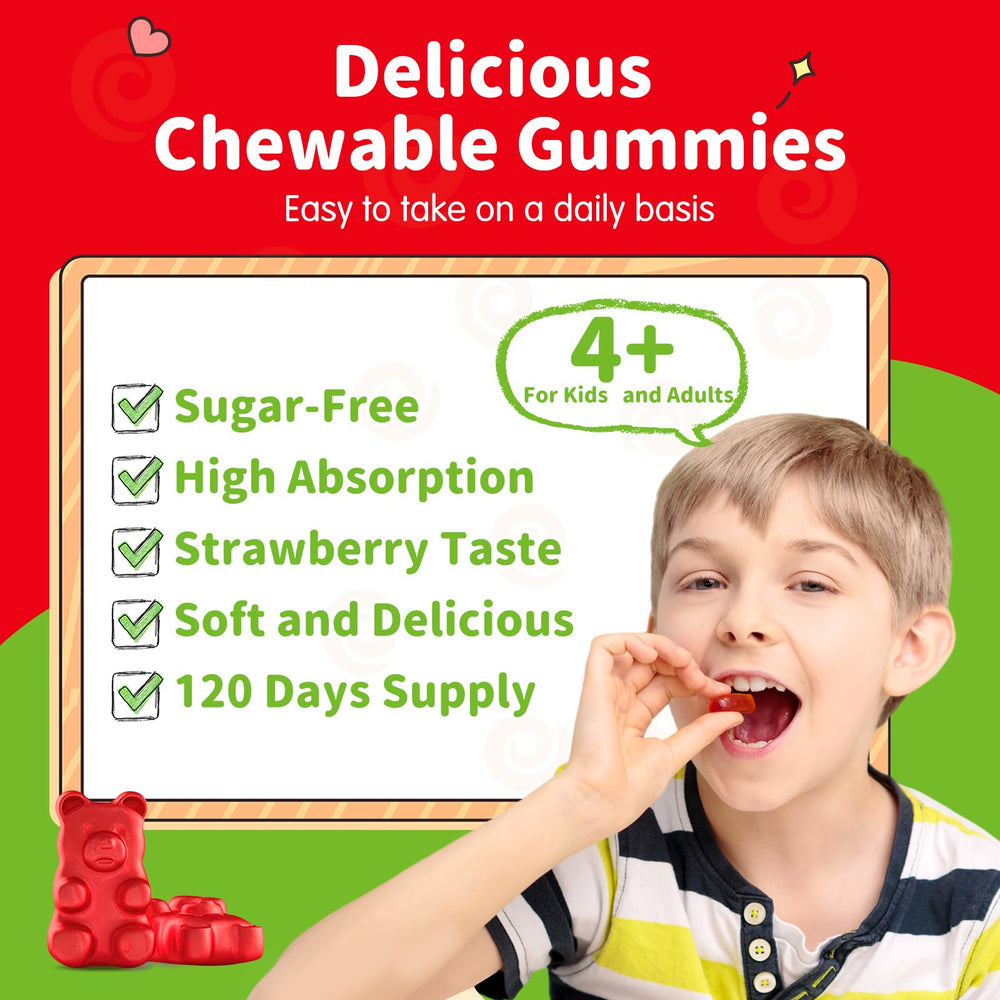 ReviNutra kid taking a gummy after school for calm focus