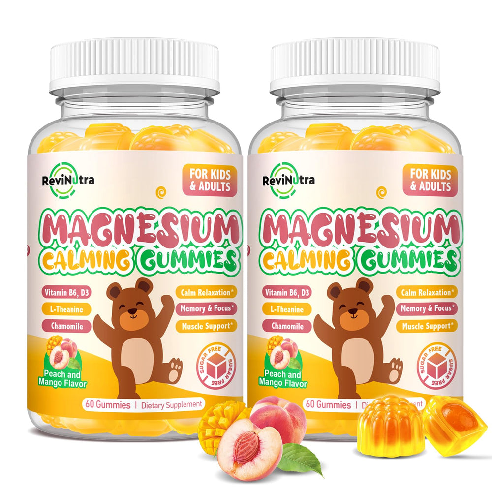 ReviNutra kids magnesium gummies pack, easy daily chew for restful evenings