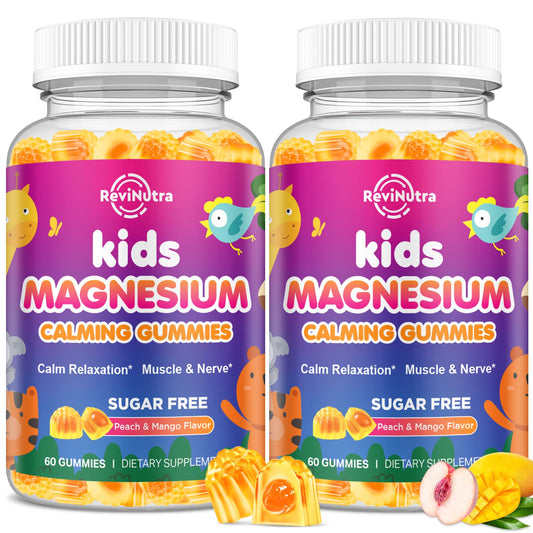 ReviNutra Kids Magnesium Gummies packshot for daily calm and wellness