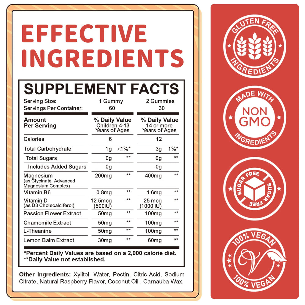 ReviNutra Kids Magnesium Gummies raspberry flavor chews support relaxation and mood.