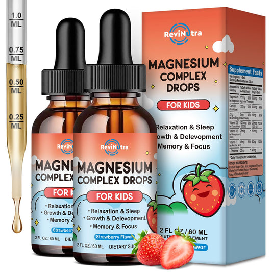 ReviNutra magnesium kids drops bottle for gentle relaxation and better sleep