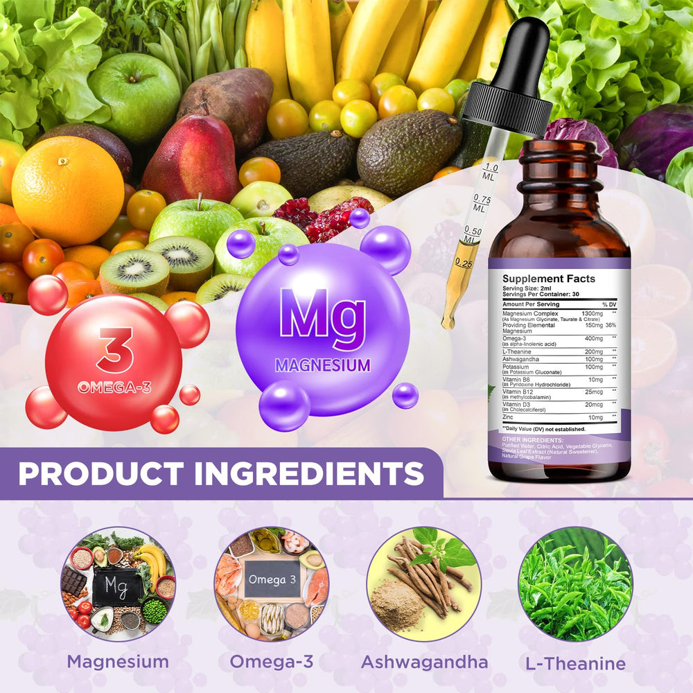 ReviNutra magnesium liquid drops grape flavor appeals to taste while supporting daily wellness.
