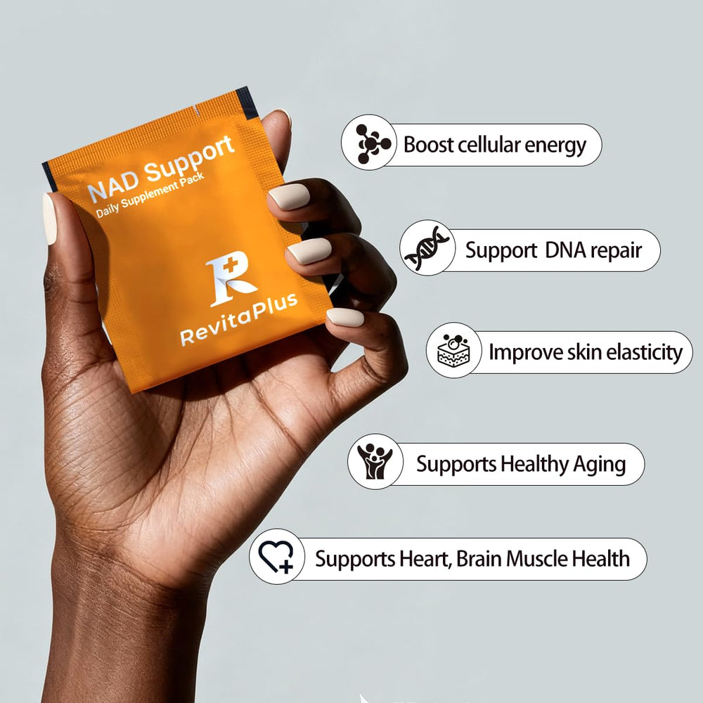 RevitaPlus NAD+ antioxidant blend close-up for everyday resilience