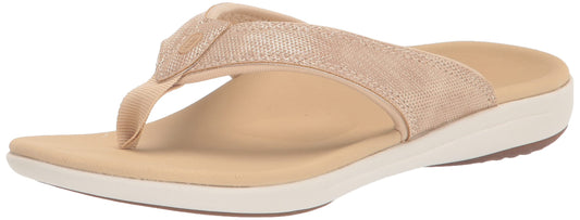REVITALIGN Yumi sandal strap detail with a stylish metallic finish for everyday wear.