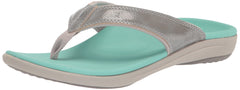 REVITALIGN Yumi grey sandal overview showing stylish orthotic support