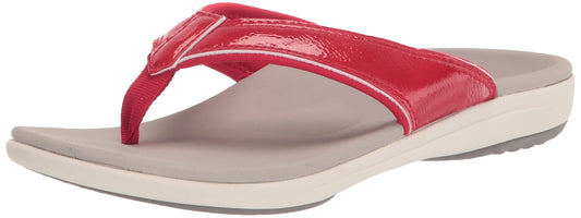 REVITALIGN Yumi orthotic sandal front view shows supportive footbed for all-day comfort.