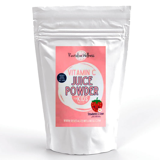 Revitalize Wellness Vitamin C powder jar ready for daily supplementation