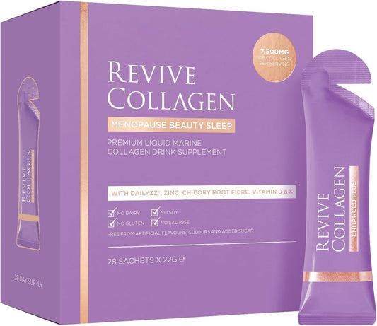 Revive Collagen menopause beauty sleep pour — supports restful nights and refreshed mornings.